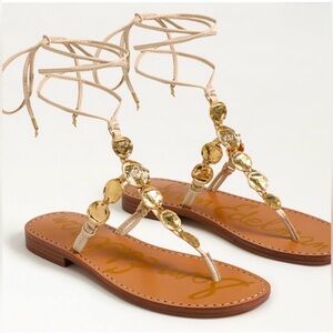 Sam Edelman - Women's Deirdre Gold Coin Wrap Sandal